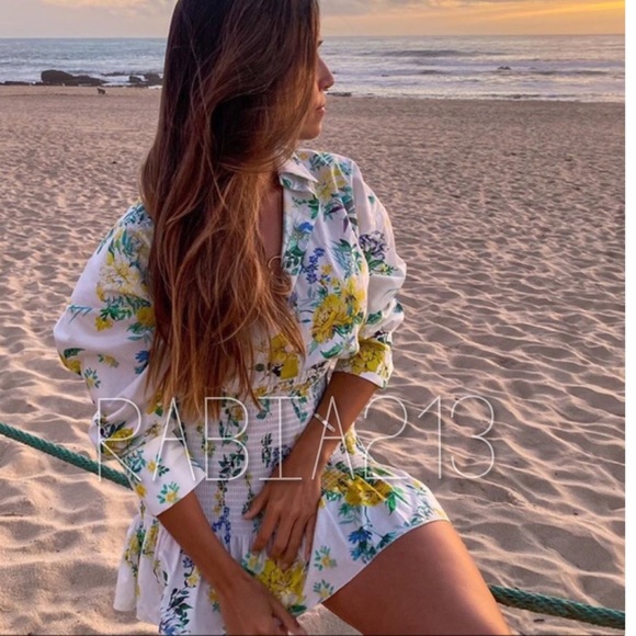 ZARA FLORAL PRINT DRESS - Picture 10 of 16